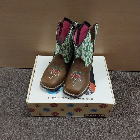 Ariat Lil' Stomper Toddler Anaheim Western Cowboy Boot - Cactus Print